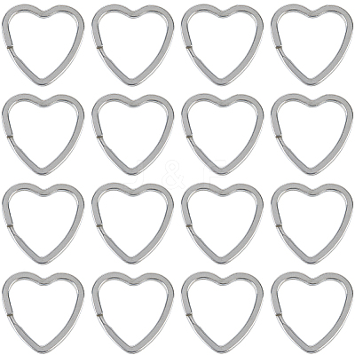 20Pcs 304 Stainless Steel Split Key Rings STAS-SC0009-03-1