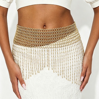 Summer Beach Plastic Mesh Tassel Skirt Body Chains for Sexy Bikini WG0979A-01-1