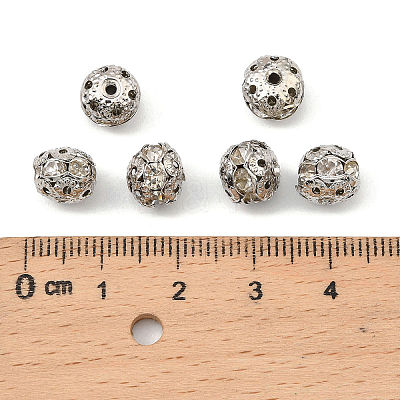 Brass Rhinestone Beads KK-U057-14P-1