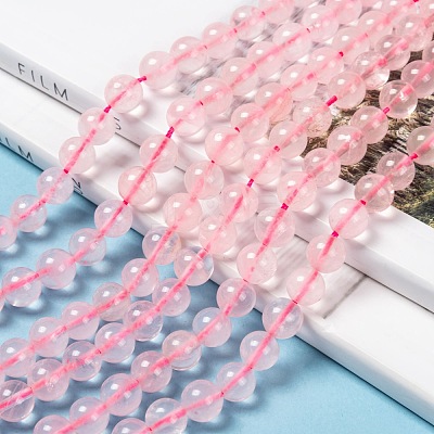 Natural Rose Quartz Beads Strands X-G-C076-8mm-3-1
