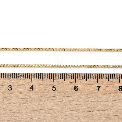 Brass Box Chain Necklaces NJEW-K123-11G-1