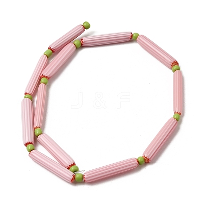 Handmade Lampwork Chevron Beads LAMP-Z019-01-10-1