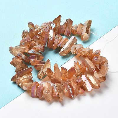 Natural Quartz Crystal Points Beads Strands G-K181-B26-1