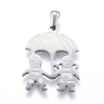 304 Stainless Steel Pendants STAS-K162-023P-1