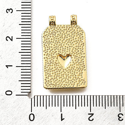 Rectangle Brass Pendants X-KK-S508-03E-G-1