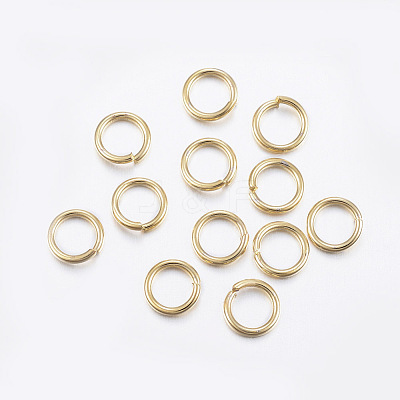 304 Stainless Steel Open Jump Rings X-STAS-L187-7x0.8mm-G-1