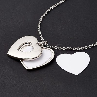 Sublimation Blank Aluminum Pendant Necklace LS-NJEW-E020-01P-02-1