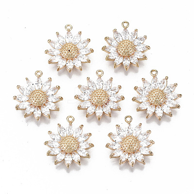 Brass Micro Pave Cubic Zirconia Pendants LS-KK-S359-008-RS-1