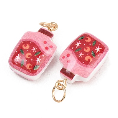 Printed Opaque Acrylic Pendants SACR-P036-01I-G-1