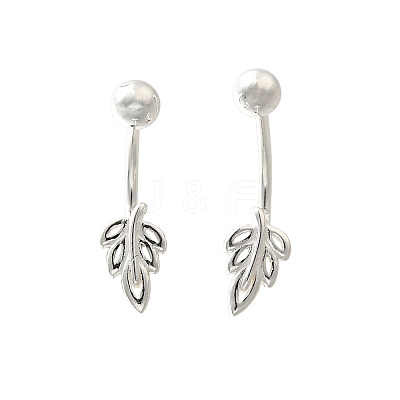 S999 Fine Silver Stud Earrings EJEW-A127-04S-1