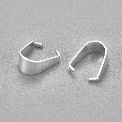 201 Stainless Steel Snap on Bails X-STAS-H436-10S-1