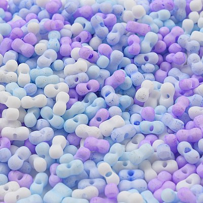 Macaron Color Opaque Frosted Glass Seed Beads SEED-K009-12B-10-1