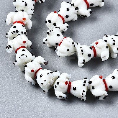 Handmade Bumpy Lampwork Beads Strands LAMP-Q031-002-1