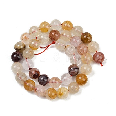 Natural Ferruginous Quartz Beads Strands G-U026-A08-10mm-1