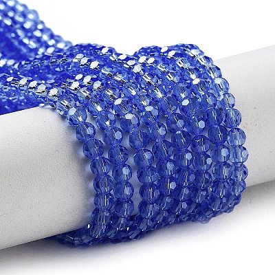Electroplate Transparent Glass Beads Strands EGLA-A035-T3mm-A14-1