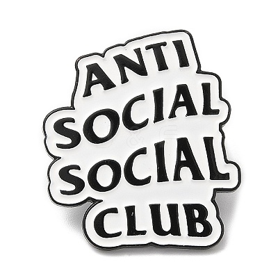 Word Antisocial Social Club Enamel Pin JEWB-H010-04EB-04-1