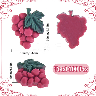 100Pcs Autumn Theme Resin Decoden Cabochons CRES-SC0002-96-1