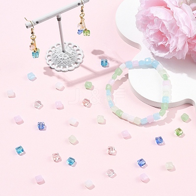 250Pcs 5 Colors Transparent Glass Beads GLAA-YW0005-69-1