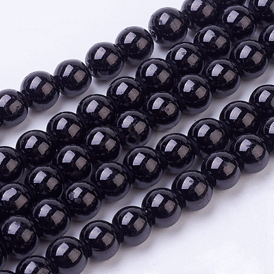 Painted Glass Bead Strands X-DGLA-S071-8mm-90-1
