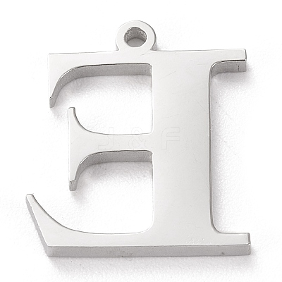 Tarnish Resistant 304 Stainless Steel Letter Pendant Rhinestone Settings STAS-J028-01E-1