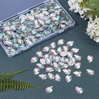 Flat Back Imitation Taiwan Acrylic Rhinestone Cabochons GACR-FG0001-04-1