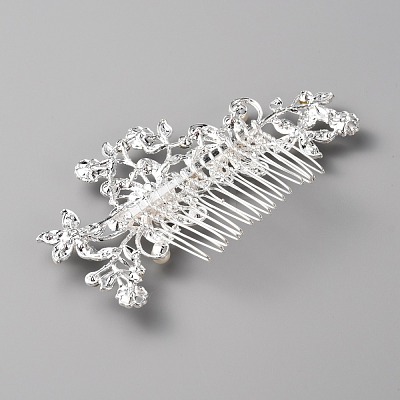 Wedding Bridal Alloy Rhinestone Hair Combs MRMJ-WH0012-29-1