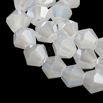 Imitation Jade Electroplate Glass Beads Strands GLAA-F029-J4mm-A06-1