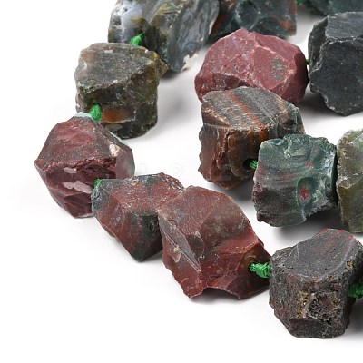 Rough Raw Natural Indian Agate Beads Strands G-F595-I05-1
