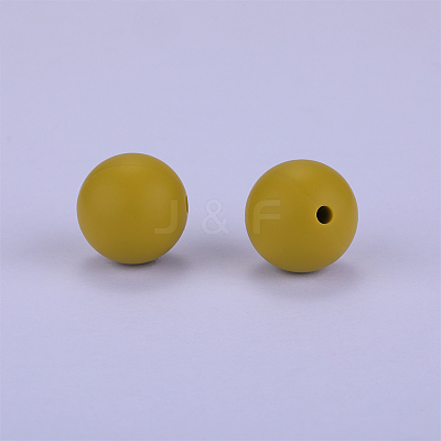 Round Silicone Focal Beads SI-JX0046A-71-1
