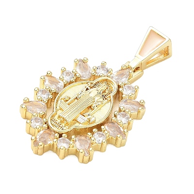 Religion Brass Pave Cubic Zirconia Pendants CU-CBA83A6-01C-G04-1