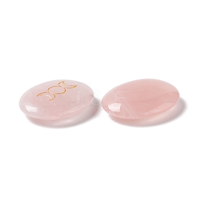 Natural Rose Quartz Healing Massage Palm Stones G-E579-03I-1