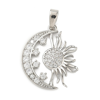 Brass Micro Pave Cubic Zirconia Pendants KK-F914-02C-P-1