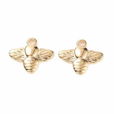 PVD Vacuum Plating 304 Stainless Steel Charms STAS-B024-03G-1