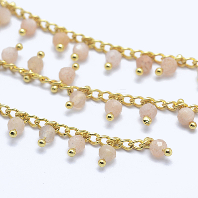 Natural Sunstone Handmade Beaded Chains CHC-P003-11R-1
