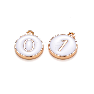 Light Gold Plated Alloy Enamel Charms ENAM-T010-01G-1