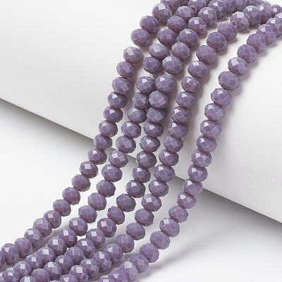 Opaque Solid Color Glass Beads Strands EGLA-A034-P10mm-D11-1