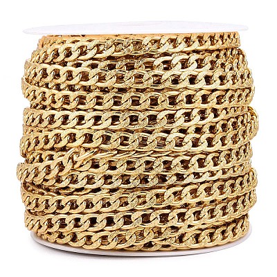 Aluminium Textured Cuban Link Chains CHA-T001-41G-1