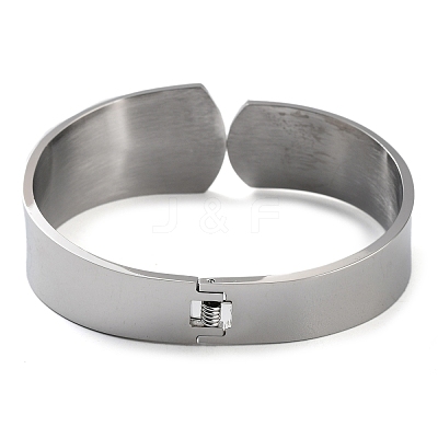 Non-Tarnish 304 Stainless Steel Wide Cuff Bangles BJEW-G689-02P-1