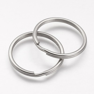 Tarnish Resistant 304 Stainless Steel Split Key Rings STAS-F041-33-1