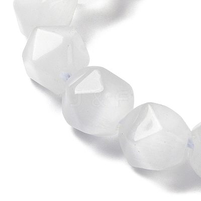 White Cat Eye Beads Strands G-Q169-E10-01-1