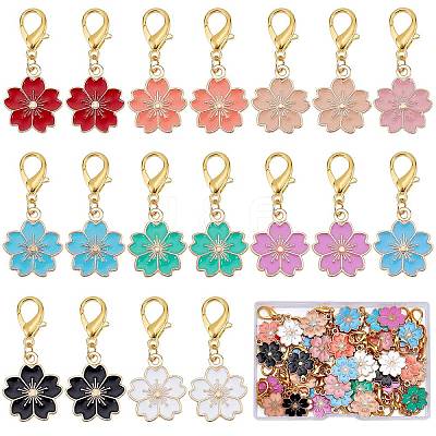 50Pcs Alloy Enamel Pendants Decoration HJEW-SC0001-19-1
