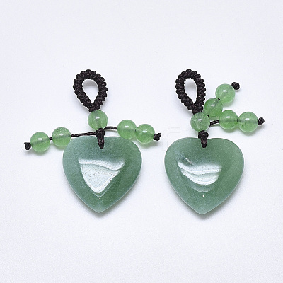Natural Green Aventurine Pendants G-T122-21B-1