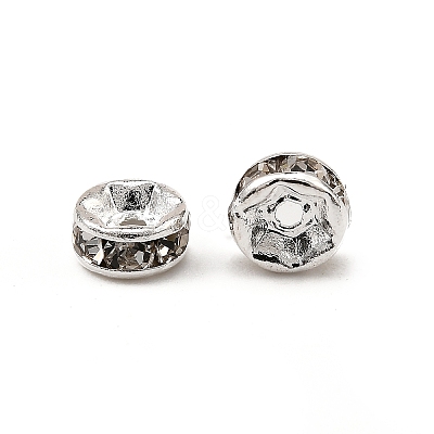 Brass Rhinestone Spacer Beads RB-A014-Z5mm-01S-NF-1