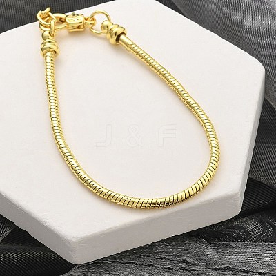 Brass Snake chains Bracelets BJEW-S158-16G-1