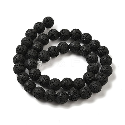 Natural Lava Rock Bead Strands X-G-L435-03-8mm-18-1