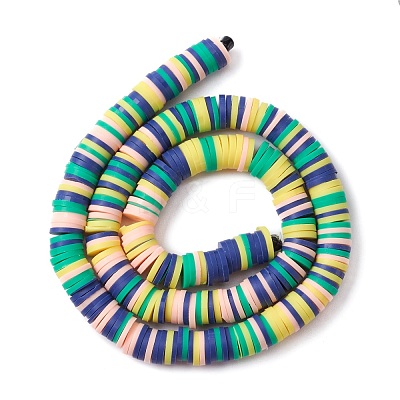 Handmade Polymer Clay Beads Strands CLAY-R089-8mm-T028-1