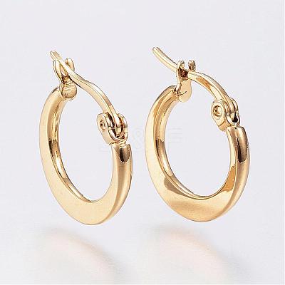 304 Stainless Steel Hoop Earrings EJEW-F105-24G-1