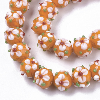 Handmade Lampwork Beads Strands LAMP-N021-001F-1