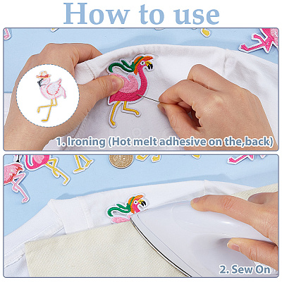 12Pcs Polyester Embroidery Cloth Iron On Patches DIY-WH0671-480-1