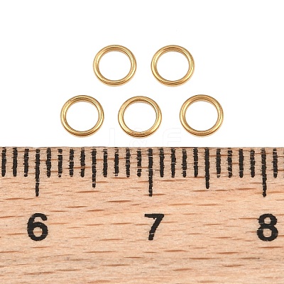 Ion Plating(IP) 304 Stainless Steel Closed Jump Rings STAS-G393-06G-08-1
